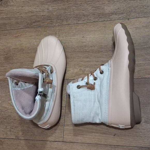 Women Sperry Duck Rain All Weather Lace Up Ankle Boots - Picture 1 of 7